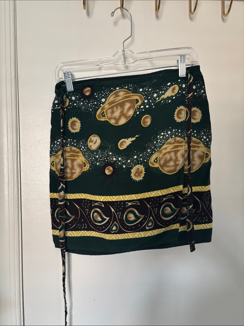 Celestial Green Tie-Waist Mini Skirt